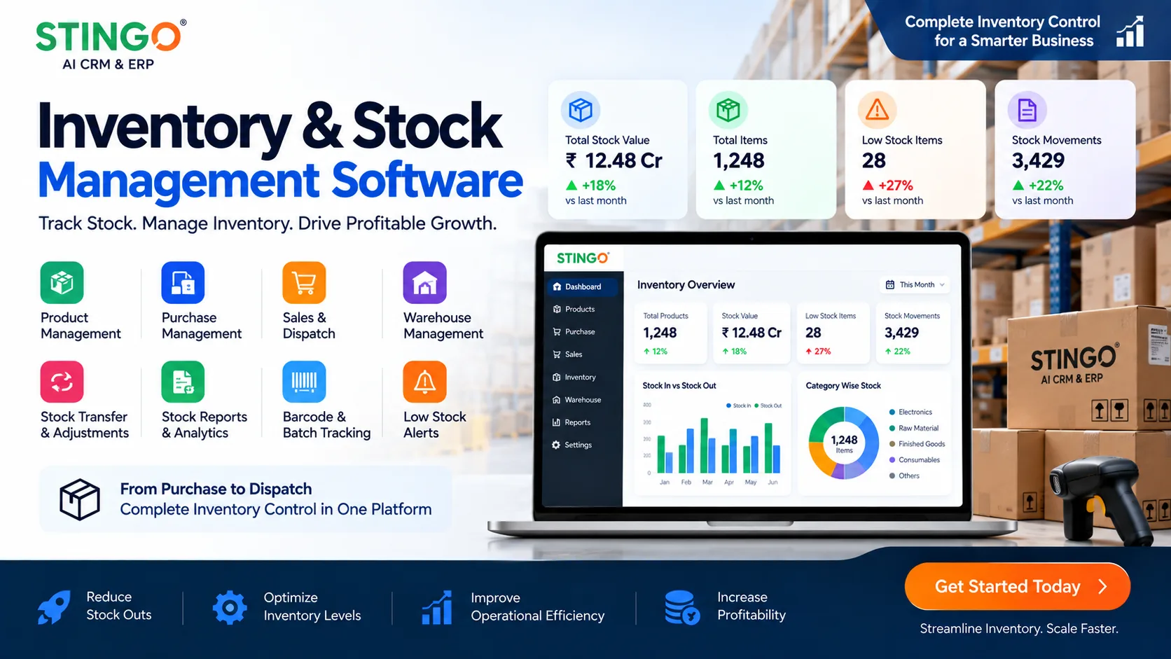 Inventory & ERP solution illustration